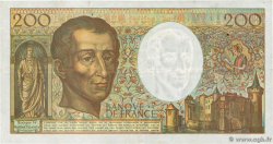 200 Francs MONTESQUIEU Numéro spécial FRANCIA  1990 F.70.10b MBC