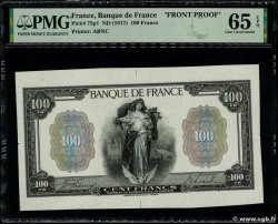 100 Francs LA FORTUNE type 1918 Essai FRANKREICH  1918 NE.1918.01e ST