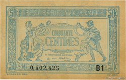 50 Centimes TRÉSORERIE AUX ARMÉES 1919 FRANCIA  1919 VF.02.11 SC