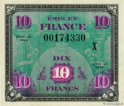10 Francs DRAPEAU FRANCIA  1944 VF.18.02 q.FDC