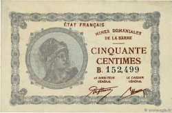 50 Centimes MINES DOMANIALES DE LA SARRE FRANCE  1920 VF.50.02 AU