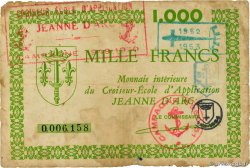 1000 Francs FRANCE regionalism and various  1949 K.(287) manque VG