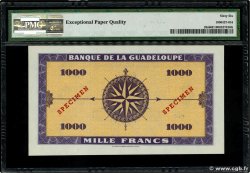 1000 Francs Karukera petit format Spécimen GUADELOUPE  1942 P.26As FDC