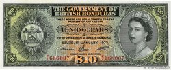 10 Dollars BRITISH HONDURAS  1973 P.31c SC+