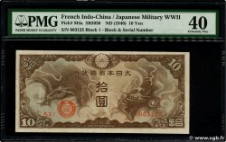 10 Yen FRANZÖSISCHE-INDOCHINA  1940 P.M4a fVZ