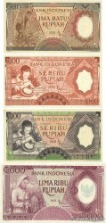 500 au 5000 Rupiah Lot INDONESIA  1958 P.060 au P.062 et P.064 q.FDC