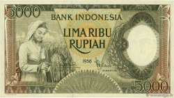 5000 Rupiah INDONÉSIE  1958 P.063 pr.NEUF