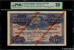 100 Livres Syriennes LIBANO  1939 P.014b BC