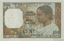 100 Francs MADAGASCAR  1950 P.046b FDC
