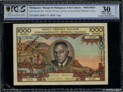 1000 Francs - 200 Ariary MADAGASCAR  1960 P.056as BB