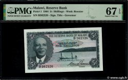 5 Shillings MALAWI  1964 P.01 UNC