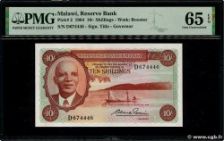 10 Shillings MALAWI  1964 P.02 NEUF
