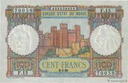 100 Francs MOROCCO  1950 P.45 AU