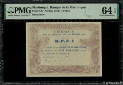 1 Franc Non émis MARTINIQUE  1870 P.05A q.FDC
