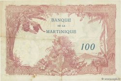 100 Francs MARTINIQUE  1934 P.13 XF-