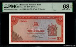 2 Dollars RHODESIA  1977 P.35b FDC