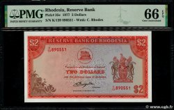 2 Dollars RHODESIA  1977 P.35c UNC