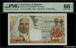 100 Francs La Bourdonnais SAN PEDRO Y MIGUELóN  1950 P.26 FDC