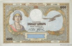 1000 Dinara Numéro spécial JUGOSLAWIEN  1931 P.029 fST+