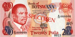 20 Pula Spécimen BOTSWANA (REPUBLIC OF)  1992 P.13s UNC