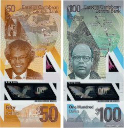 50 et 100 Dollars Lot CARIBBEAN   2019 P.59 et P.60 UNC