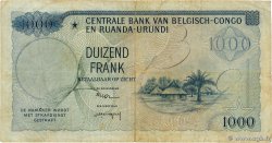 1000 Francs CONGO BELGA  1958 P.35 MB