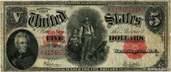 5 Dollars UNITED STATES OF AMERICA  1907 P.186 F