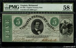 5 Dollars UNITED STATES OF AMERICA Richmond 1862 PS.3682a AU