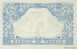 5 Francs BLEU FRANKREICH  1912 F.02.07 fST+