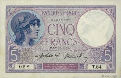 5 Francs FEMME CASQUÉE FRANCIA  1917 F.03.01 BB