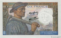10 Francs MINEUR FRANCE  1941 F.08.01 NEUF