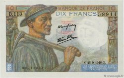 10 Francs MINEUR FRANCE  1946 F.08.15 UNC