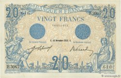 20 Francs BLEU FRANCIA  1912 F.10.02 q.AU