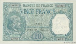 20 Francs BAYARD FRANCE  1918 F.11.03a XF+