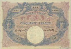 50 Francs BLEU ET ROSE FRANCIA  1899 F.14.11 q.SPL