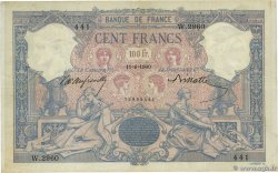 100 Francs BLEU ET ROSE FRANCE  1900 F.21.13 TTB