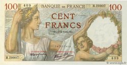 100 Francs SULLY FRANKREICH  1942 F.26.69 fST+