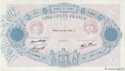 500 Francs BLEU ET ROSE modifié FRANCE  1937 F.31.01 XF+