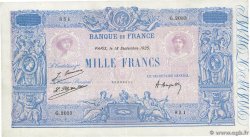 1000 Francs BLEU ET ROSE FRANCIA  1925 F.36.41 q.BB