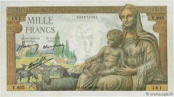 1000 Francs DÉESSE DÉMÉTER FRANCIA  1942 F.40.04 FDC