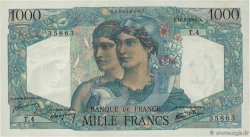 1000 Francs MINERVE ET HERCULE FRANCE  1945 F.41.01 pr.SUP