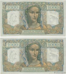 1000 Francs MINERVE ET HERCULE Consécutifs FRANKREICH  1945 F.41.06 VZ+