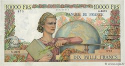 10000 Francs GÉNIE FRANÇAIS FRANCE  1952 F.50.56 VF-