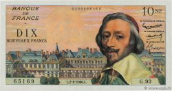 10 Nouveaux Francs RICHELIEU FRANKREICH  1960 F.57.08 fST+