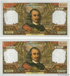 100 Francs CORNEILLE Consécutifs FRANCIA  1973 F.65.42 AU