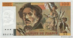 100 Francs DELACROIX FRANKREICH  1978 F.68.02 fST+
