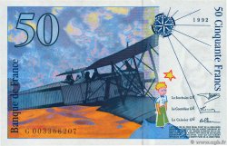 50 Francs SAINT-EXUPÉRY FRANCE  1992 F.72.01b UNC-