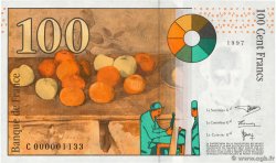 100 Francs CÉZANNE Numéro spécial FRANKREICH  1997 F.74.01 fST+