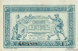 50 Centimes TRÉSORERIE AUX ARMÉES 1917 FRANCE  1917 VF.01.09 XF+