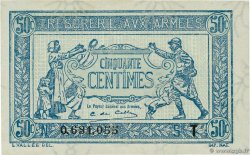 50 Centimes TRÉSORERIE AUX ARMÉES 1919 FRANCIA  1919 VF.02.03 FDC